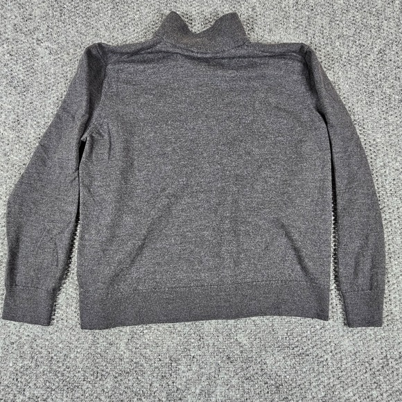 UNTUCKit Mens Grey 100% Extra Fine Merino Wool 1/4 Zip Sweater XL - Picture 6 of 6